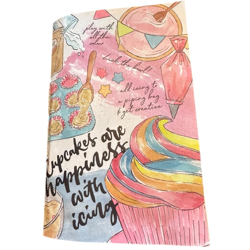 Handcrafted Bright Pastel Colored Junk Journal with Baking Accents